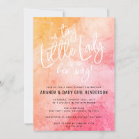Eine winzige kleine Dame Baby Shower (rosa/orange)
