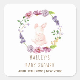 Eine winzige Osterblütendusche Quadratischer Aufkleber