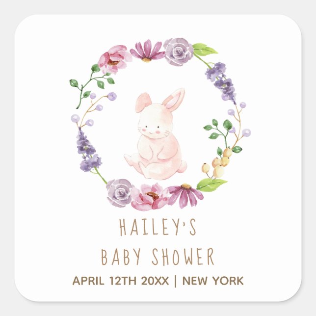 Eine winzige Osterblütendusche Quadratischer Aufkleber (Vorderseite)