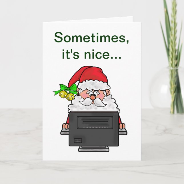 Eine wirkliche Weihnachtskarten-Weihnachtskarte Feiertagskarte (Vorderseite)