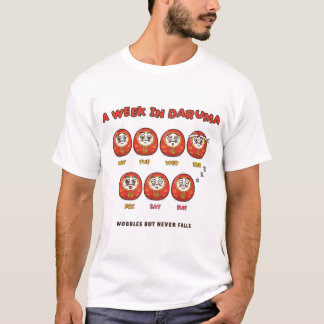 Eine Woche in Daruma - Süße Wochentagsgesichter T-Shirt