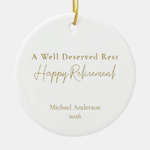 Eine wohlverdiente Ruhepause elegante Personalisie Keramik Ornament