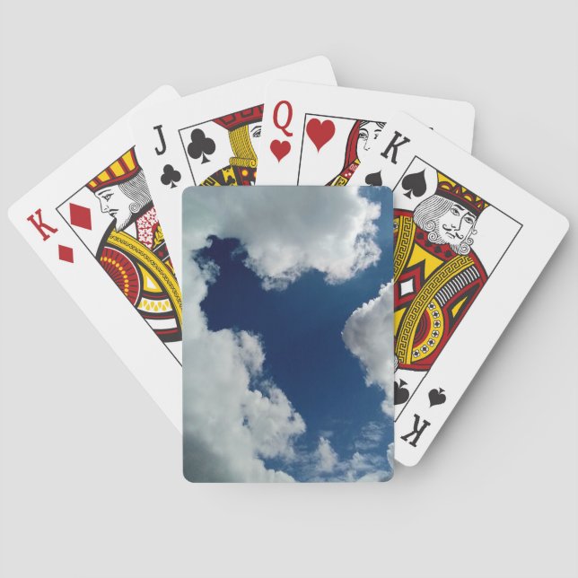 Eine Wolkenkurve Spielkarten (Rückseite)