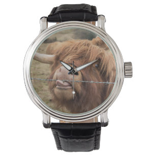 Eine wunderbare Fotografie einer Hochlandkuh Armbanduhr