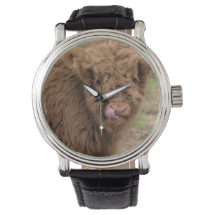 Eine wunderbare Fotografie einer Hochlandkuh Armbanduhr