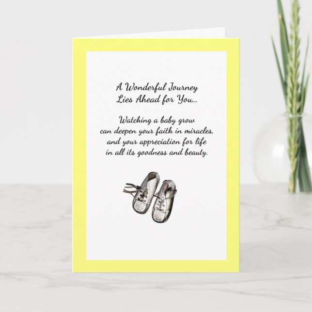 Eine wunderbare Reise liegt vor Ihnen...Neues Baby Ankündigung (Vorderseite)