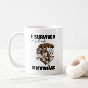 Eine wunderbare Skydikatze, lustiges Skydiving Kaffeetasse