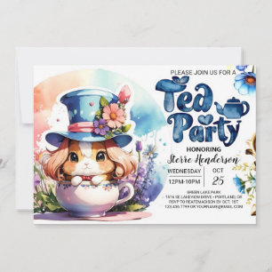 Eine Wunderland Tea Party Dusche für Jungen Einladung