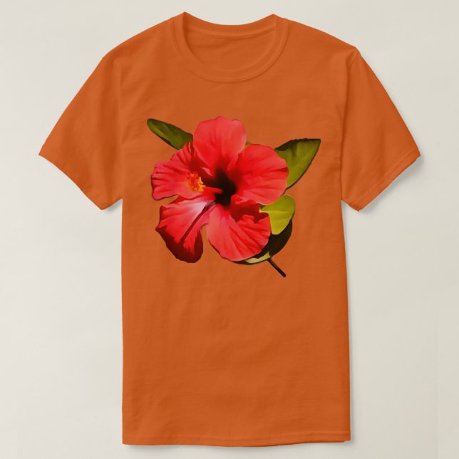 Eine wunderschöne Blume mit rotem Hibiskus T-Shirt (Design vorne)