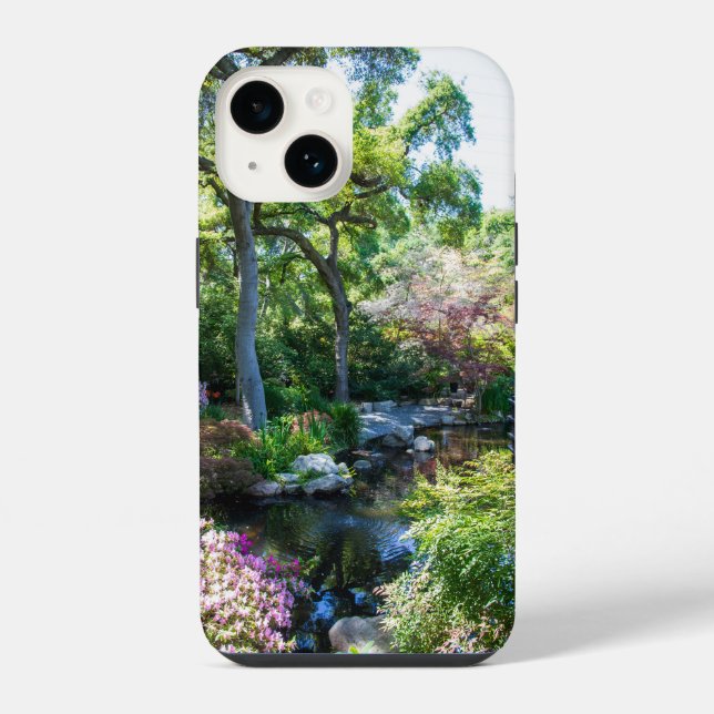 eine wunderschöne Frühlingslandschaft im japanisch iPhone Hülle (Rückseite)