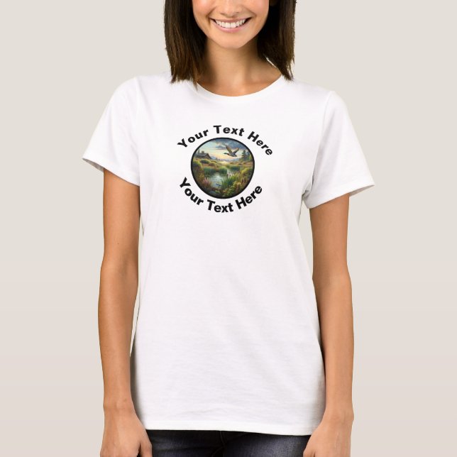 Eine wunderschöne Mallard-Dusche mit eigenem Text T-Shirt (Vorderseite)