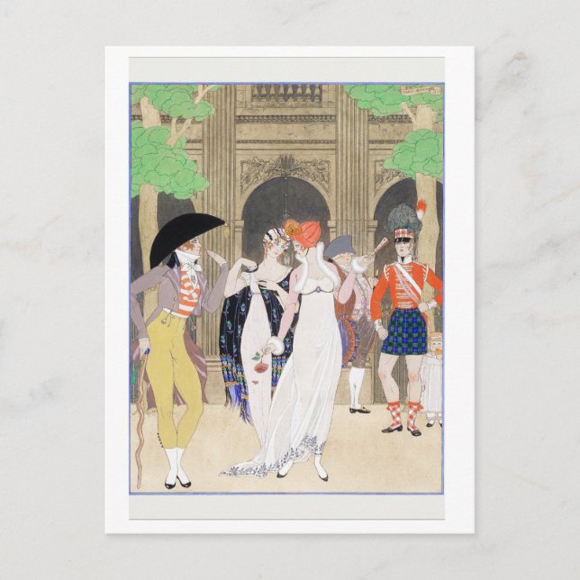 Eine wunderschöne Palais-Ansammlung von Barbier Po Postkarte (Vorderseite)