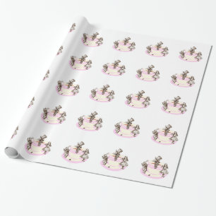 Eine wütende Tee-Party-Vorlage Geschenkpapier