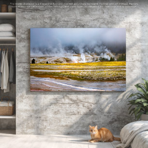 Eine Yellowstone Geyser Landschaft Leinwanddruck