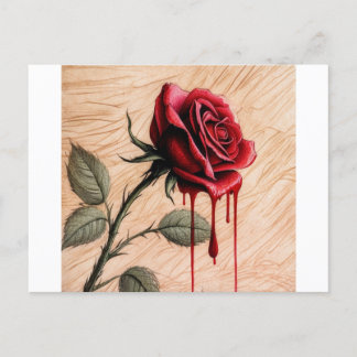 Eine zarte, faszinierende und emotionale raue Farb Postkarte