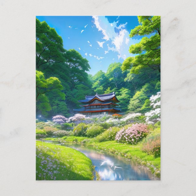 Eine zarte Oase im Herzen des Waldes Postkarte (Vorderseite)