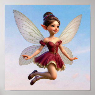 Eine zauberhafte kleine Cartoon Fairy Poster