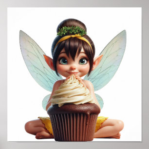 Eine zauberhafte kleine Cartoon Fairy Poster