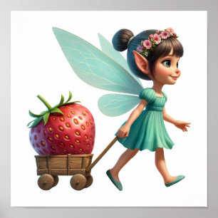 Eine zauberhafte kleine Cartoon Fairy Poster