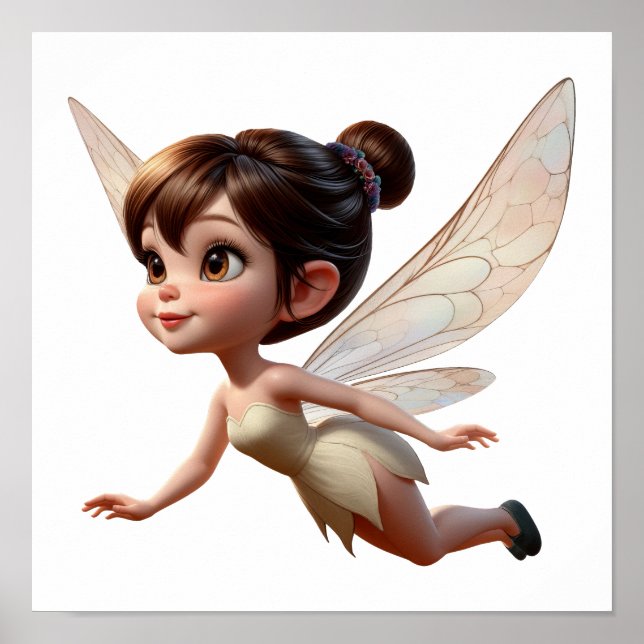 Eine zauberhafte kleine Cartoon Fairy Poster (Vorne)