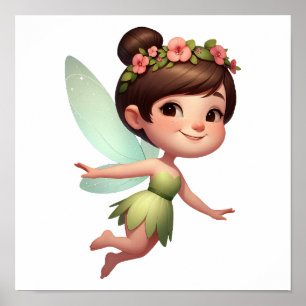 Eine zauberhafte kleine Cartoon Fairy Poster