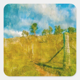 Eine zauberhafte, pastorale Landschaft Quadratischer Aufkleber