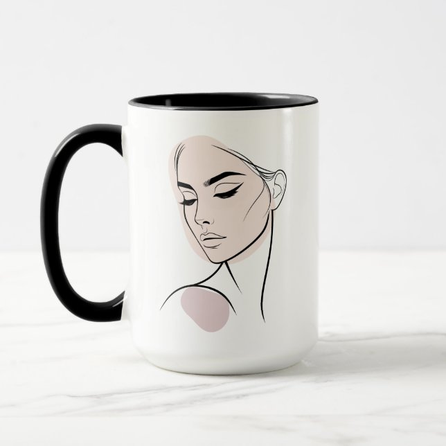 Eine Zeile Frauenfeld Zeichne No3 (mit Farbe) Tasse (Links)