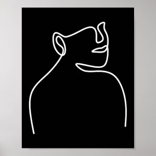 Eine Zeile für kontinuierliche digitale Kunst Poster