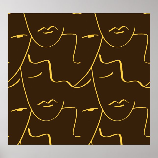 Eine Zeile Zeichne das Muster Poster (Vorne)