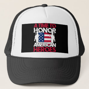 Eine Zeit, Amerikas Helden zu ehren Truckerkappe