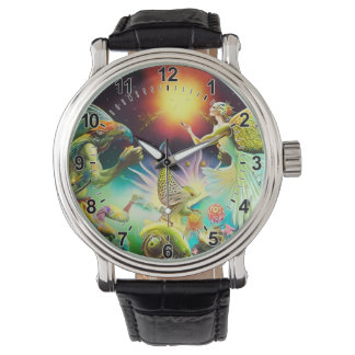 Eine Zeit, in der Ölgemälde in Umlauf gebracht wer Armbanduhr