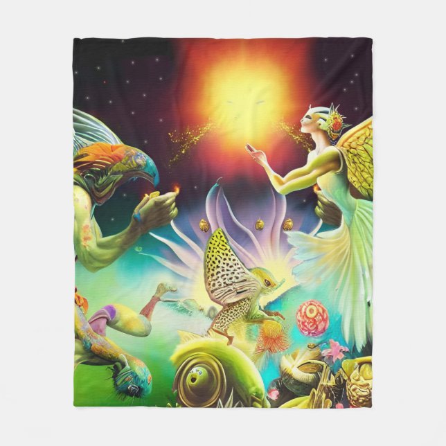 Eine Zeit, in der Ölgemälde in Umlauf gebracht wer Fleecedecke (Vorderseite)