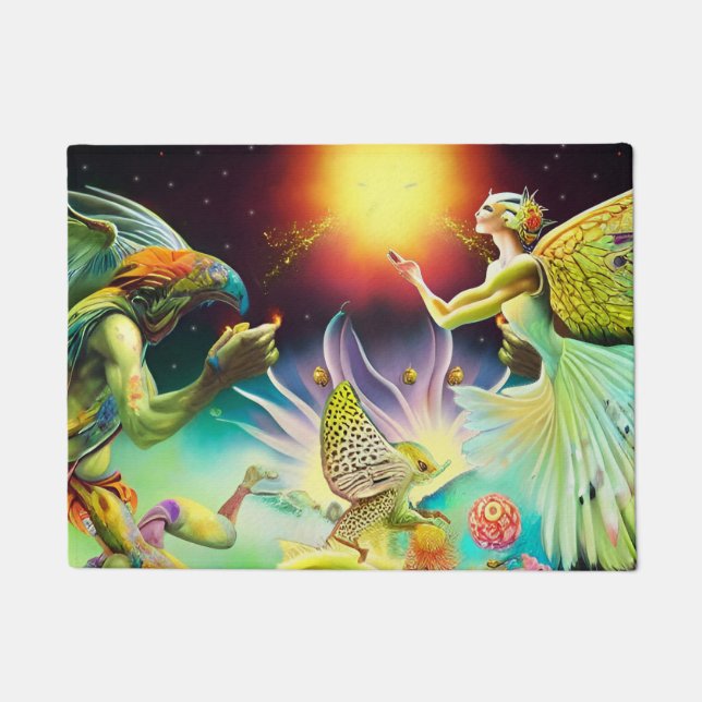 Eine Zeit, in der Ölgemälde in Umlauf gebracht wer Fußmatte (Vorderseite)