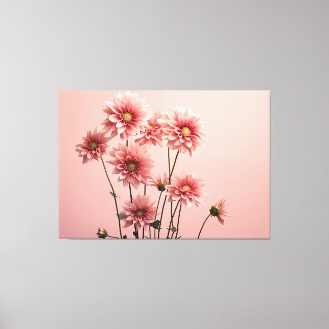 Eine zeitlose Blütenstaub-Blume Fotorealismus Leinwanddruck (Vorderseite)