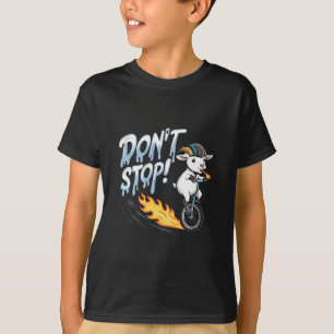Eine Ziege, die ein Einrad fährt T-Shirt