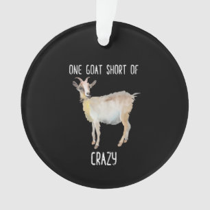 Eine Ziege Kurze verrückte, lustige Ziege Ornament