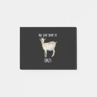 Eine Ziege Kurze verrückte, lustige Ziege