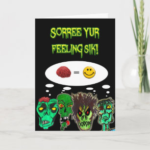 Eine Zombie bekommt gute Karte