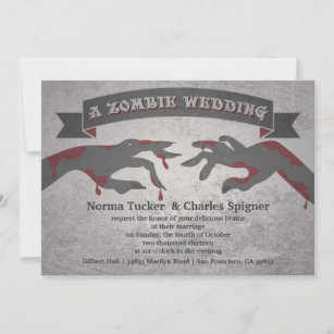 Eine Zombie-Hochzeitseinladung Einladung