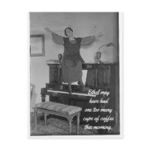 Eine zu viele Cups Kaffee Postkarte