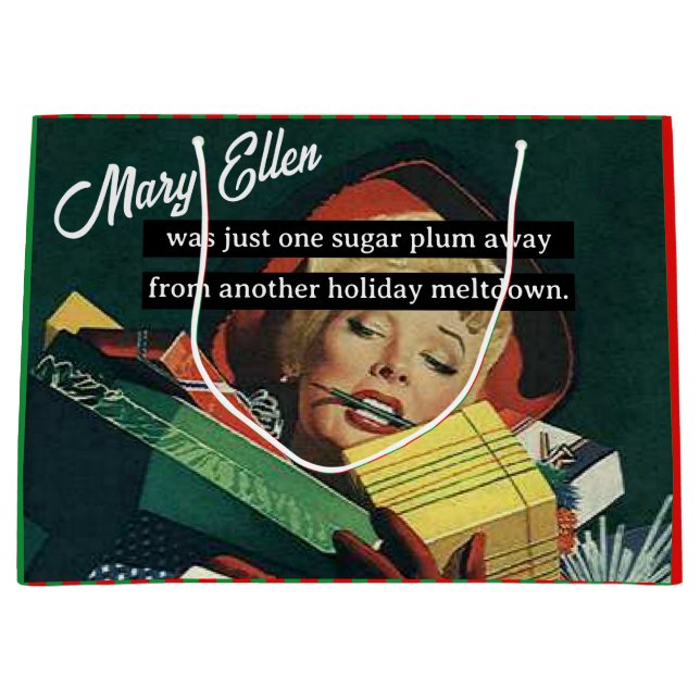 Eine Zuckerplatte weg von einer anderen Urlaubssün Große Geschenktüte (Vorderseite)