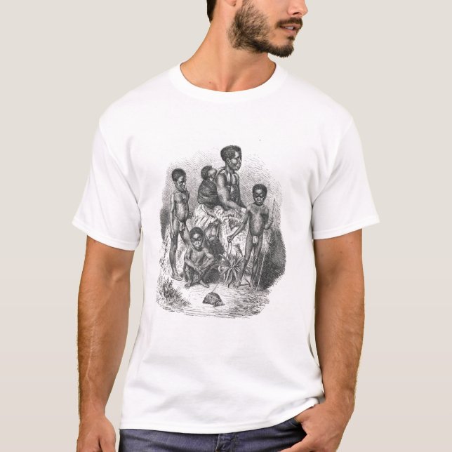 Eine Zulufamilie von der Geschichte der Menschheit T-Shirt (Vorderseite)