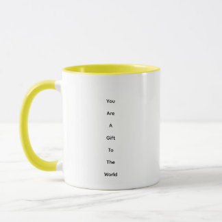 Eine zweifarbige Kanarienvogel-Farbe Tasse