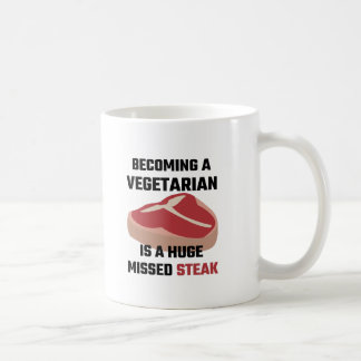Einem Vegetarier zu stehen ist ein enormes Kaffeetasse
