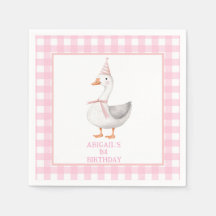 EINEN ALBERNEN GOOSE PINK GINGHAM 1. GEBURTSTAG