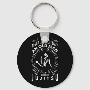 Einen alten Mann, der Jiu Jitsu BJJ kennt, untersc Schlüsselanhänger