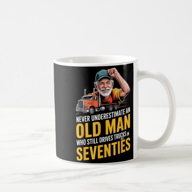 Einen alten Mann unterschätzen, der Lastwagen fähr Kaffeetasse (Rechts)