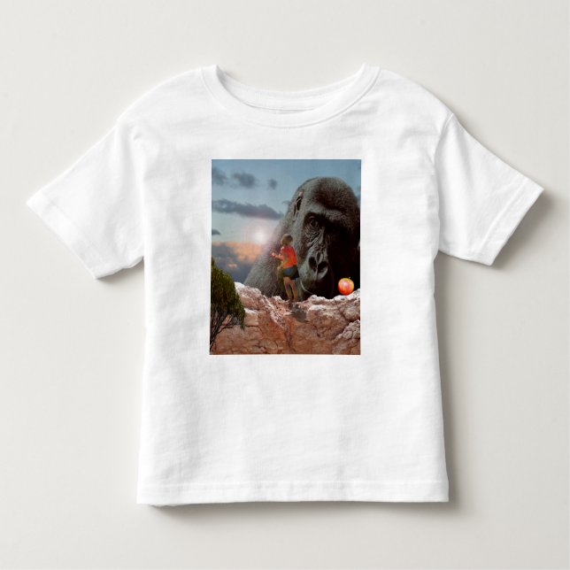 einen Apfel mit einem Gorilla teilen, Kleinkind T-shirt (Vorderseite)