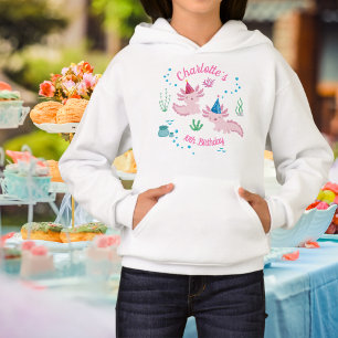 Einen Axolotl Happy Birthday erkunden Hoodie