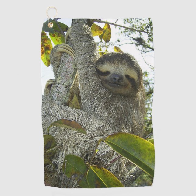 Einen Baum hinauf Golfhandtuch (Vorderseite)
